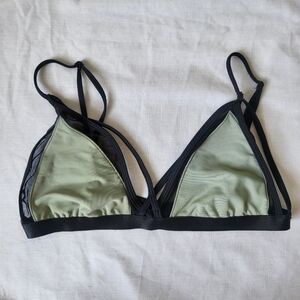 Lira Pamela bikini top triangle strappy sage green